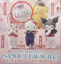 サンリオ　ミニチュアチャーム　ライブキャラクター　ガチャガチャ