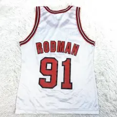 90s USA製 チャンピオン シカゴブルズ ロッドマン ユニフォーム 40 白