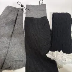 anyonemore レッグウォーマー ワンホン 韓国 シズニルック 無彩色