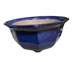 盆栽鉢 楕円形 瑠璃釉 2穴 陶器 - メルカリ