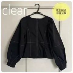 clear バルーンスリーブシャツ 黒 Fサイズのサムネイル