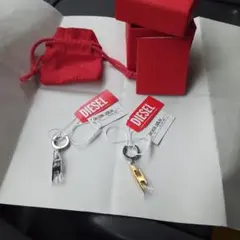 DIESEL DX13236 フープピアス シルバー/ゴールド