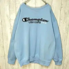 チャンピオン　90s　3色タグ　刺繍ロゴ　ジャージ素材　ゆるダボ　ビンテージ古着