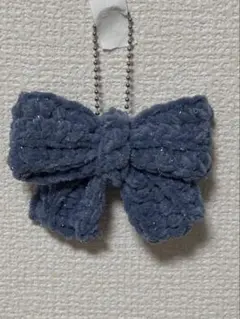 プリンセスモール リボン キーホルダー チャーム 青 推し活