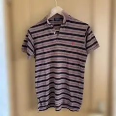 Polo by Ralph Lauren ブラウン ストライプ ポロシャツ S