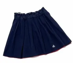 美品 familiar リバーシブル スカート 110 ファミリア 紺白