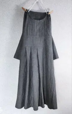 Black*ダンガリー·岡山デニム·ドルマンスリーブ·ピンタック·着丈120