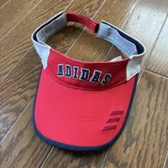 ADIDAS レッド バイザー フリーサイズ