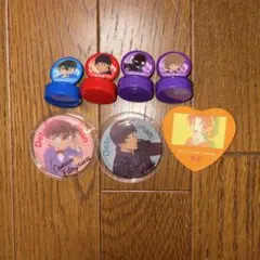 名探偵コナン　ハンコ　缶バッチ　セット
