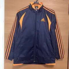 adidas ジャージ 上 トップス 150cm ネイビー オレンジ 長袖 美品