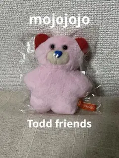 Todd Friendsマスコットキーチェーン ピンク ベア くま 赤