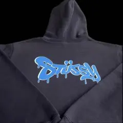 “Melting Logo” old stussy プリント パーカー 00s