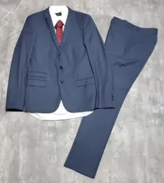 IZAC スーツセットアップ ノータック ストレッチ ビジネス シングル 2B