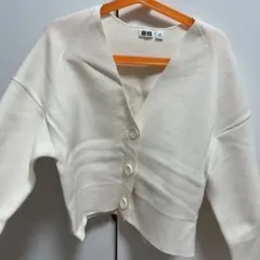 アイボリー ボタン付きカーディガン 120センチ