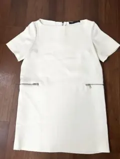 ZARA ホワイト ワンピース チュニック半袖