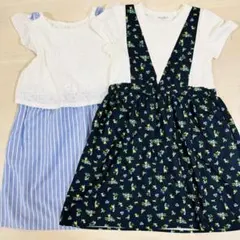 子供服 女の子 まとめ売り 130cm 2点 トップス ワンピース
