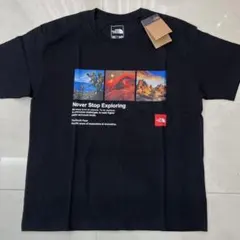 新品未使用 THE NORTHFACE プリント 半袖Tシャツ 黒 L寸