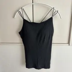 リブ編み ブラックブラトップ Mサイズ