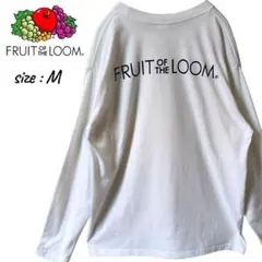FRUIT OF THE LOOM ホワイト 長袖カットソー Mのサムネイル