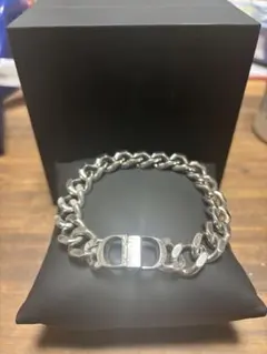 も*ュ様 Dior ディオール CD ICON チェーンブレスレット シルバー