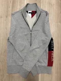 TOMMY HILFIGER グレー ジップアップパーカー S
