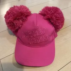 ミッキーマウス ポンポン付きキャップ