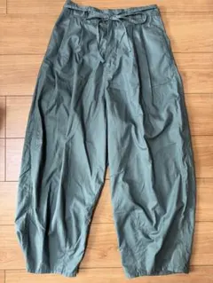 ★nikoand…★レディースワイドパンツ グリーンサイズL