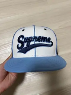 Supreme New Era 59FIFTY キャップ ホワイト パープル - メルカリ
