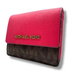 マイケルコース　カードケース　赤　レザー　定期入れ