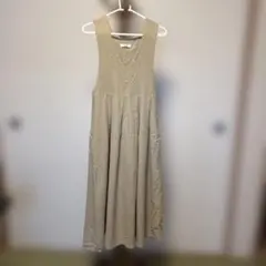 Samansa Mos2 blue キャミワンピース ベージュ Mサイズ