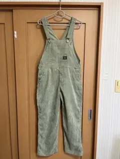 オリーブグリーン コーデュロイ サロペット