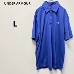 アンダーアーマー　UNDERARMOR 半袖ポロシャツ 青 ゴルフ　メンズ L