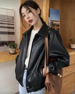 shein DAZY レザーブルゾン　L