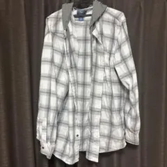 FOUNDARY フード付きネルシャツ XL