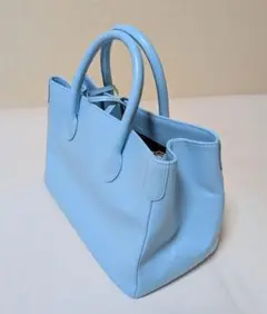 水色 レザー トートバッグ（パステルブルー）Summer
