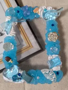 ❀ホイップデコケース(B7)✿クリアライトブルー×ホワイト❀