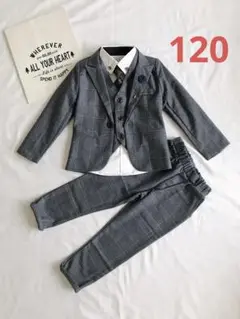 120cm 男の子フォーマル スーツ 入学式 卒園式 6点セット 新品【102】