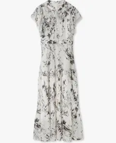 フレイ アイディー　プリーツプリントワンピース　白　花柄