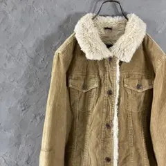 ARIZONA ジャケット　コーデュロイ　ボア　フルボタン　古着　L HD8