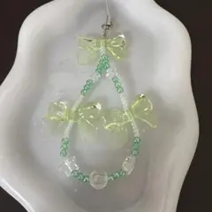 ハンドメイド リボン型携帯ストラップ