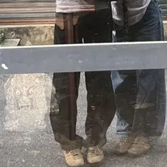 Wrangler ストレートデニムパンツ ブラウンブラックのサムネイル