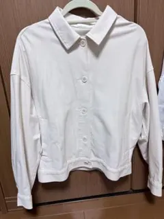 UNIQLO ホワイト 襟付きジャケット XL