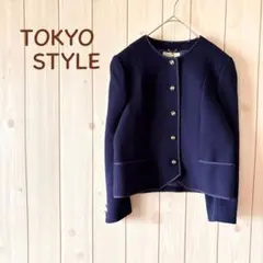 ウールジャケット ノーカラージャケット