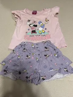 ミニーちゃん Tシャツ スカート風キュロット コストコ セットアップ 90cmのサムネイル