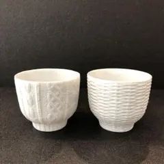 【新品】TraceFace トレイスフェイス 湯飲み 陶器製 白 2個セット