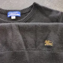 【希少】バーバリーブルーレーベル 半袖ニット 38 黒 三陽商会 Y2K