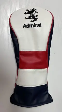 超美品！Admiral ドライバー用ヘッドカバー ホワイト/レッド/ネイビー