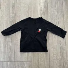 ユニクロベビー 黒色長袖Tシャツ 101匹わんちゃん 80cm