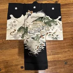 お宮参り用 伝統的な黒地衣装