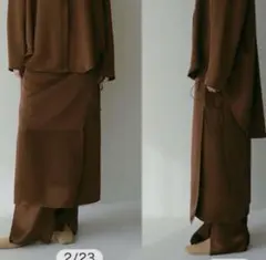 ETRETOKYO エトレトウキョウ ラップスカートストレートパンツ Mのサムネイル